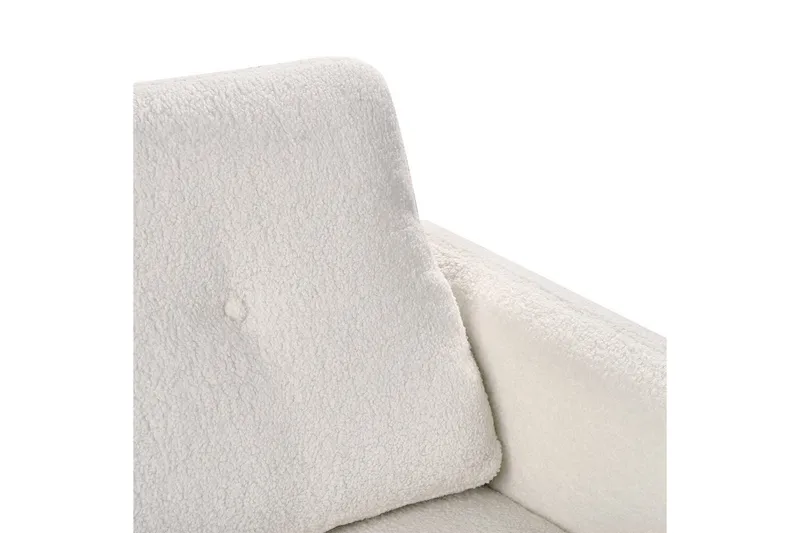 3-sitssoffa Tuve Vit, ljust trä, Bouclé - Vit, ljust trä, Bouclé - Möbler - Vardagsrum - Soffor - 3-sits soffor