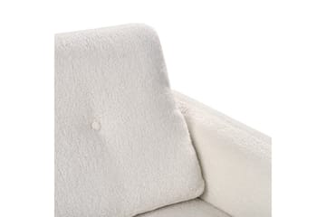 3-sitssoffa Tuve Vit, ljust trä, Bouclé - Vit, ljust trä, Bouclé - Möbler - Vardagsrum - Soffor - 3-sits soffor
