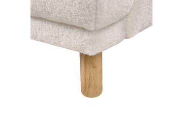 3-sitssoffa Tuve Vit, ljust trä, Bouclé - Vit, ljust trä, Bouclé - Möbler - Vardagsrum - Soffor - 3-sits soffor