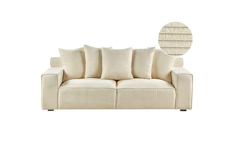 3-sitssoffa Viskan Beige, Manchestertyg, Beige, Manchestertyg