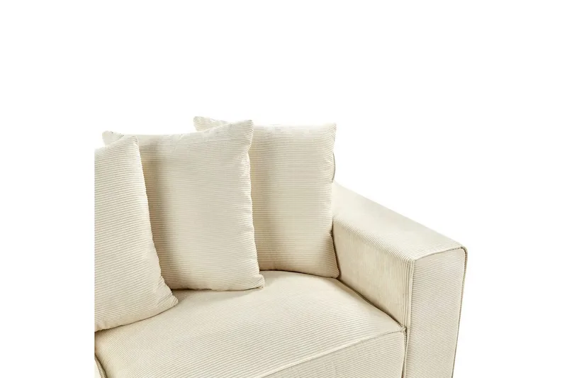 3-sitssoffa Viskan Beige, Manchestertyg - Beige, Manchestertyg - Möbler - Vardagsrum - Soffor - 3-sits soffor