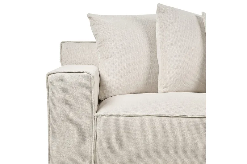 3-sitssoffa Viskan Vit, Chenille - Vit, Chenille - Möbler - Vardagsrum - Soffor - 3-sits soffor