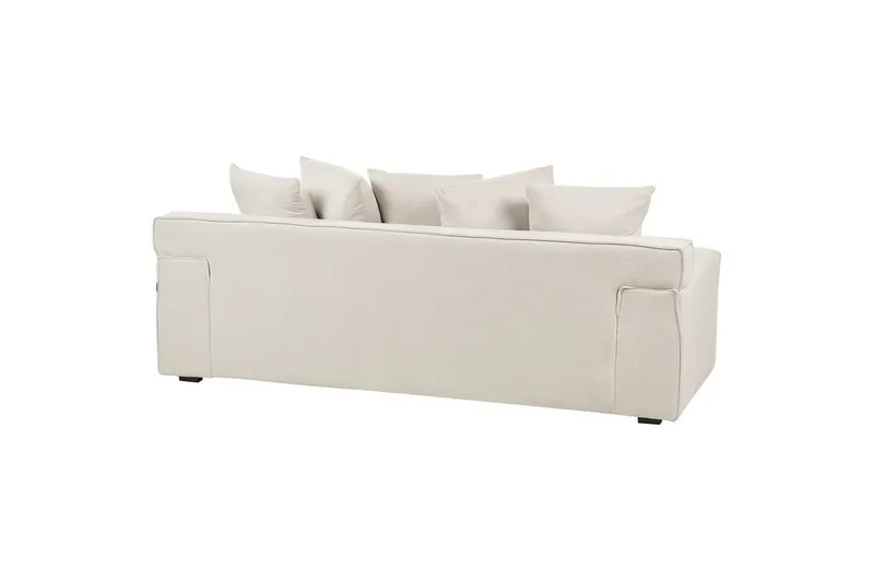 3-sitssoffa Viskan Vit, Chenille - Vit, Chenille - Möbler - Vardagsrum - Soffor - 3-sits soffor