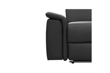 3-sitssoffa Pareli Svart, Läder/PU, Manuell vilstol - Svart, Läder/PU, Manuell vilstol - Möbler - Vardagsrum - Soffor - Reclinersoffor & Biosoffor