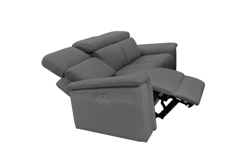 3-sitssoffa Pareli Grå, Sunday tyg, Manuell vilstol - Grå, Sunday tyg, Manuell vilstol - Möbler - Vardagsrum - Soffor - Reclinersoffor & Biosoffor