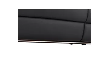 3-sitssoffa Pareli Svart, Läder/PU, Manuell vilstol - Svart, Läder/PU, Manuell vilstol - Möbler - Vardagsrum - Soffor - Reclinersoffor & Biosoffor
