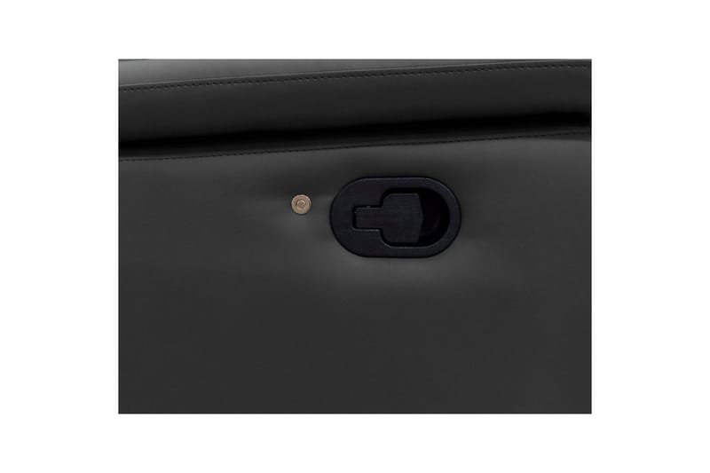 3-sitssoffa Pareli Svart, Läder/PU, Manuell vilstol - Svart, Läder/PU, Manuell vilstol - Möbler - Vardagsrum - Soffor - Skinnsoffor