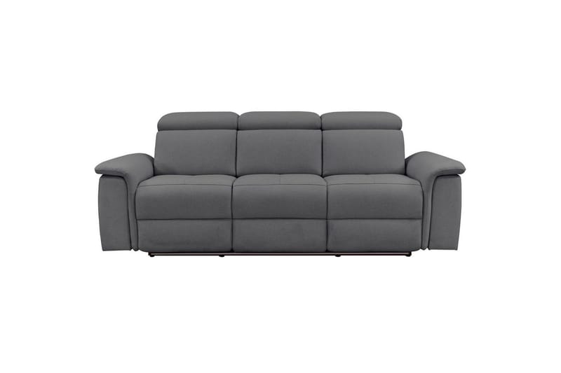 3-sitssoffa Pareli Grå, Sunday tyg, Manuell vilstol - Grå, Sunday tyg, Manuell vilstol - Möbler - Vardagsrum - Soffor - Reclinersoffor & Biosoffor