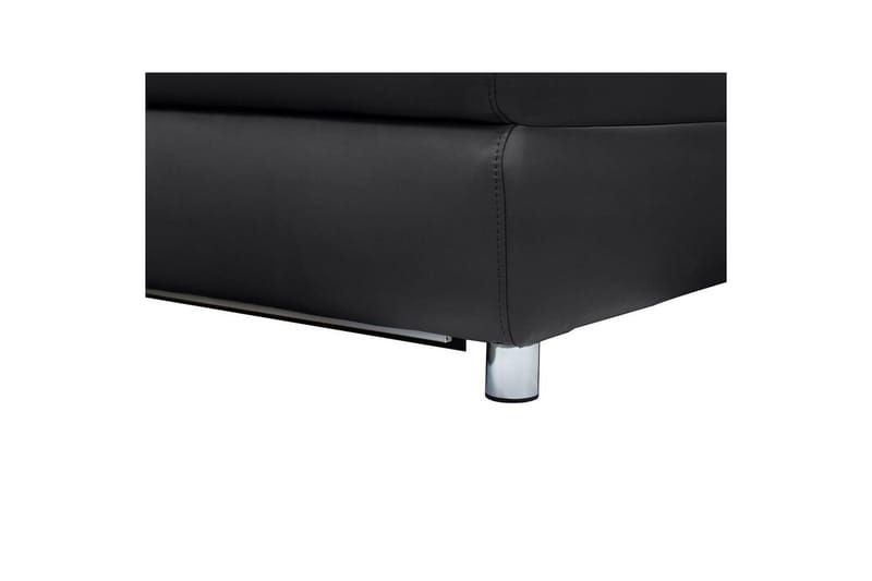 3-sitssoffa Pareli Svart, Läder/PU, Manuell vilstol - Svart, Läder/PU, Manuell vilstol - Möbler - Vardagsrum - Soffor - Skinnsoffor