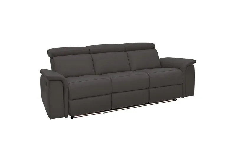 3-sitssoffa Pareli Brun, PU, Manuell vilstol - Brun, PU, Manuell vilstol - Möbler - Vardagsrum - Soffor - Reclinersoffor & Biosoffor