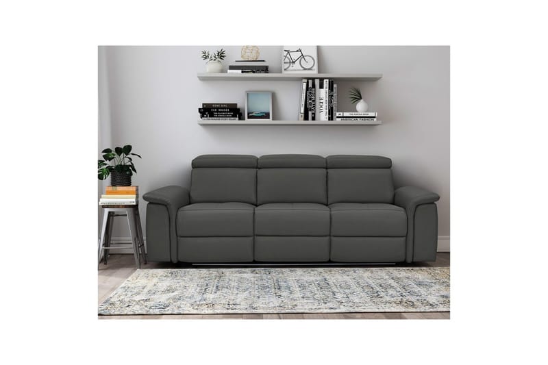 3-sitssoffa Pareli Svart, PU, Elektrisk vilstol - Svart, PU, Elektrisk vilstol - Möbler - Vardagsrum - Soffor - Reclinersoffor & Biosoffor
