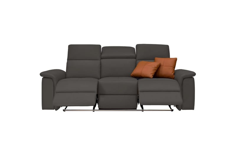 3-sitssoffa Pareli Brun, PU, Manuell vilstol - Brun, PU, Manuell vilstol - Möbler - Vardagsrum - Soffor - Reclinersoffor & Biosoffor