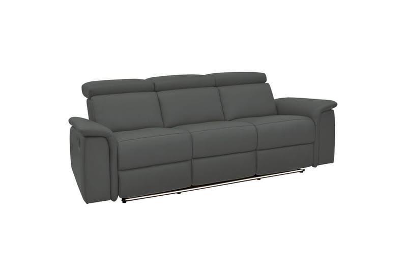 3-sitssoffa Pareli Grå, PU, Elektrisk vilstol - Grå, PU, Elektrisk vilstol - Möbler - Vardagsrum - Soffor - Reclinersoffor & Biosoffor