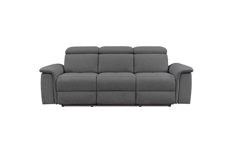 3-sitssoffa Pareli Grå, Sunday tyg, Manuell vilstol - Grå, Sunday tyg, Manuell vilstol - Möbler - Vardagsrum - Soffor - Reclinersoffor & Biosoffor