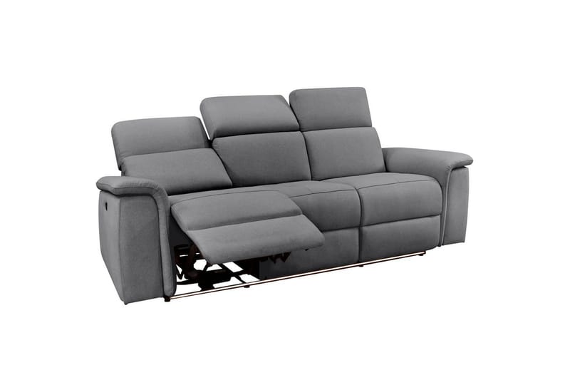 3-sitssoffa Pareli Grå, Sunday tyg, Elektrisk vilstol - Grå, Sunday tyg, Elektrisk vilstol - Möbler - Vardagsrum - Soffor - Reclinersoffor & Biosoffor