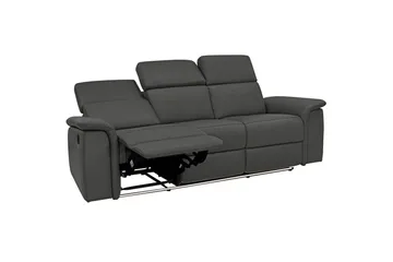 3-sitssoffa Pareli Svart, PU, Elektrisk vilstol - Svart, PU, Elektrisk vilstol - Möbler - Vardagsrum - Soffor - Reclinersoffor & Biosoffor