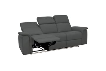3-sitssoffa Pareli Grå, PU, Elektrisk vilstol - Grå, PU, Elektrisk vilstol - Möbler - Vardagsrum - Soffor - Reclinersoffor & Biosoffor