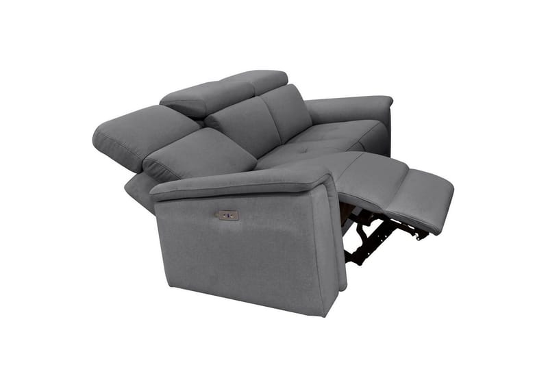 3-sitssoffa Pareli Grå, Sunday tyg, Elektrisk vilstol - Grå, Sunday tyg, Elektrisk vilstol - Möbler - Vardagsrum - Soffor - Reclinersoffor & Biosoffor