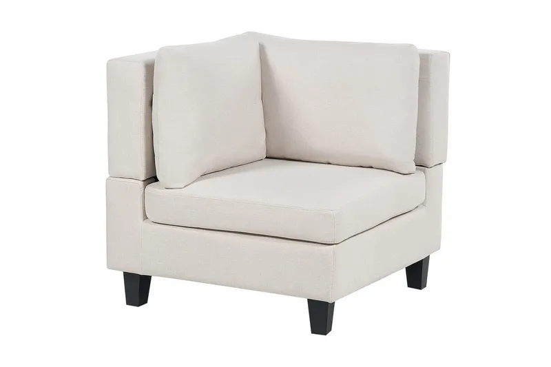 4-sits Hörnsoffa med fotpall Unstad Beige/svart - Beige/svart - Möbler - Vardagsrum - Soffor - Hörnsoffor