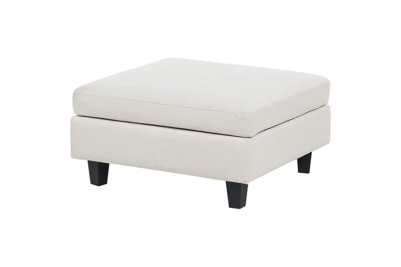 4-sits Hörnsoffa med fotpall Unstad Beige/svart - Beige/svart - Möbler - Vardagsrum - Soffor - Hörnsoffor