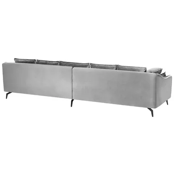 4-sits soffa Aure - Ljusgrå - Möbler - Vardagsrum - Soffor - Sammetssoffor