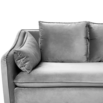 4-sits soffa Aure - Ljusgrå - Möbler - Vardagsrum - Soffor - Sammetssoffor