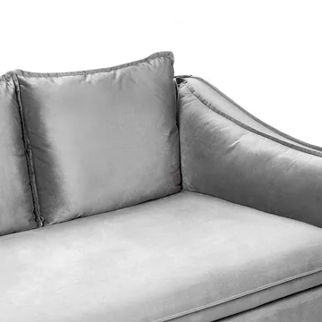 4-sits soffa Aure - Ljusgrå - Möbler - Vardagsrum - Soffor - Sammetssoffor