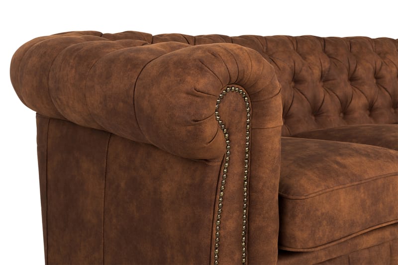 CHESTERFIELD LUX 4-sits Soffa Cognac - Skinnsoffor - 4-sits soffor - chesterfield soffor