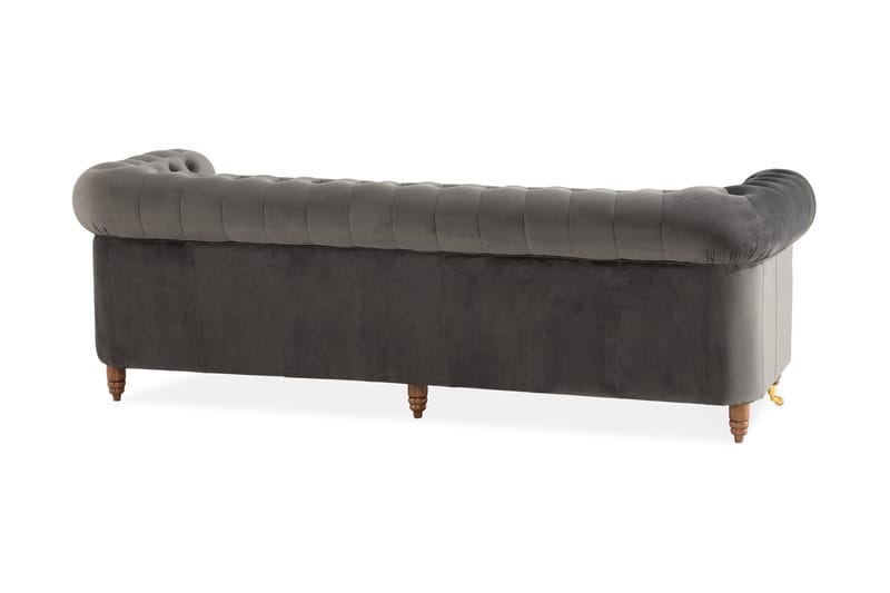 CHESTERFIELD LUX 4-sits Soffa Grå - 4-sits soffor - chesterfield soffor