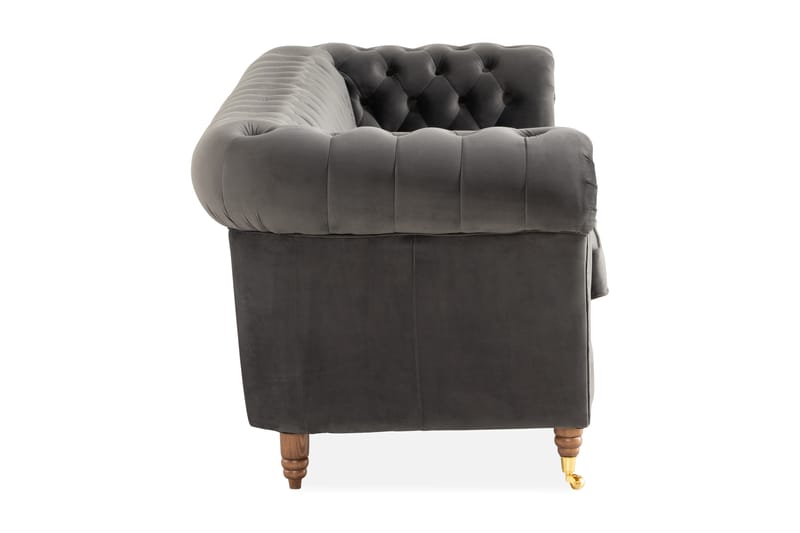 CHESTERFIELD LUX 4-sits Soffa Grå - 4-sits soffor - chesterfield soffor