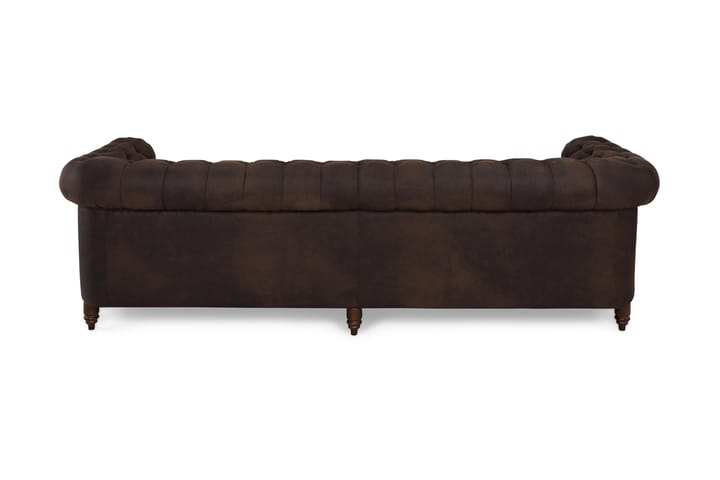 CHESTERFIELD LUX 4-sits Soffa Mörkbrun - 4-sits soffor - chesterfield soffor - Skinnsoffor