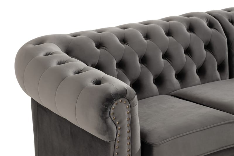 CHESTERFIELD LUX Hörnsoffa Grå - Möbler - Vardagsrum - Soffor - 4-sits soffor
