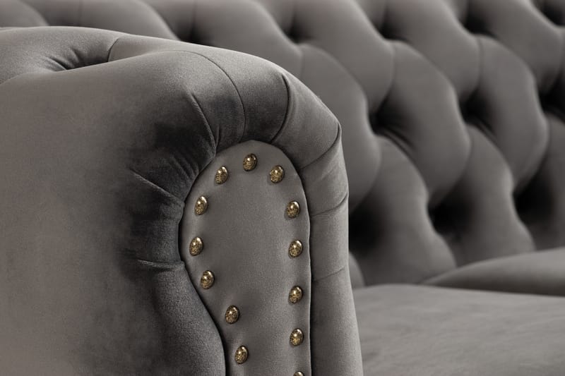 CHESTERFIELD LUX Hörnsoffa Grå - Möbler - Vardagsrum - Soffor - 4-sits soffor