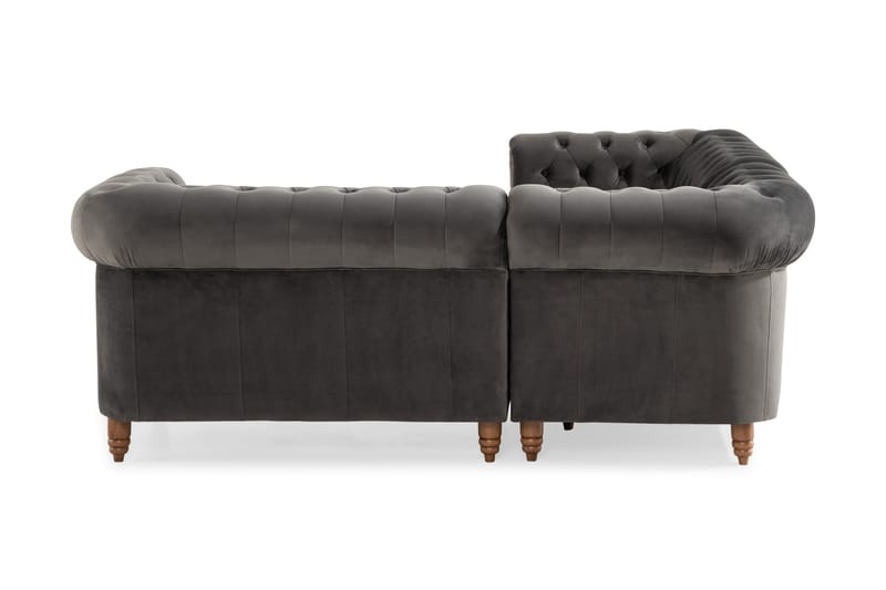 CHESTERFIELD LUX Hörnsoffa Grå - 4-sits soffor - chesterfield soffor