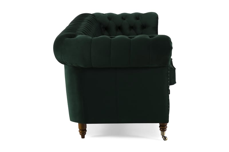 CHESTERFIELD LUX Sammetssoffa 4-sits Mörkgrön - Sammetssoffor - 4-sits soffor - chesterfield soffor