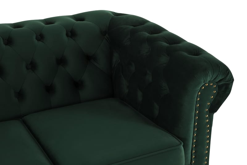 CHESTERFIELD LUX Sammetssoffa 4-sits Mörkgrön - Sammetssoffor - 4-sits soffor - chesterfield soffor