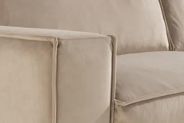 Cloudia Sammetssoffa 4-sits - Beige - Möbler - Vardagsrum - Soffor - 4-sits soffor