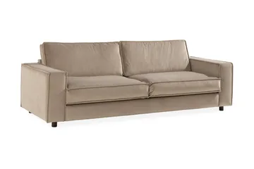 Cloudia Sammetssoffa 4-sits - Beige - Möbler - Vardagsrum - Soffor - 4-sits soffor