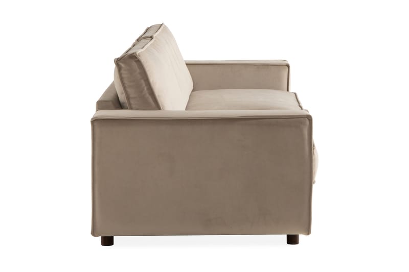 Cloudia Sammetssoffa 4-sits - Beige - Möbler - Vardagsrum - Soffor - 4-sits soffor