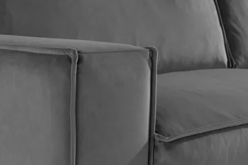 Cloudia Sammetssoffa 4-sits - Ljusgrå - Möbler - Vardagsrum - Soffor - 4-sits soffor