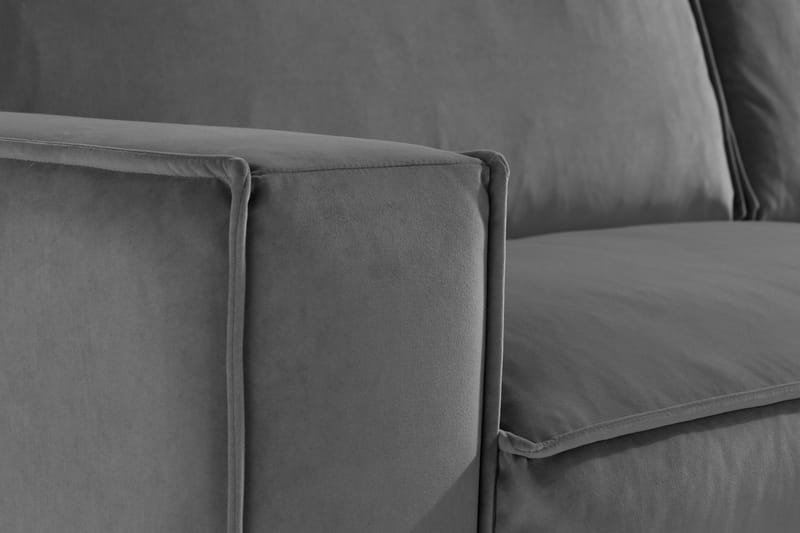 Cloudia Sammetssoffa 4-sits - Ljusgrå - Möbler - Vardagsrum - Soffor - 4-sits soffor