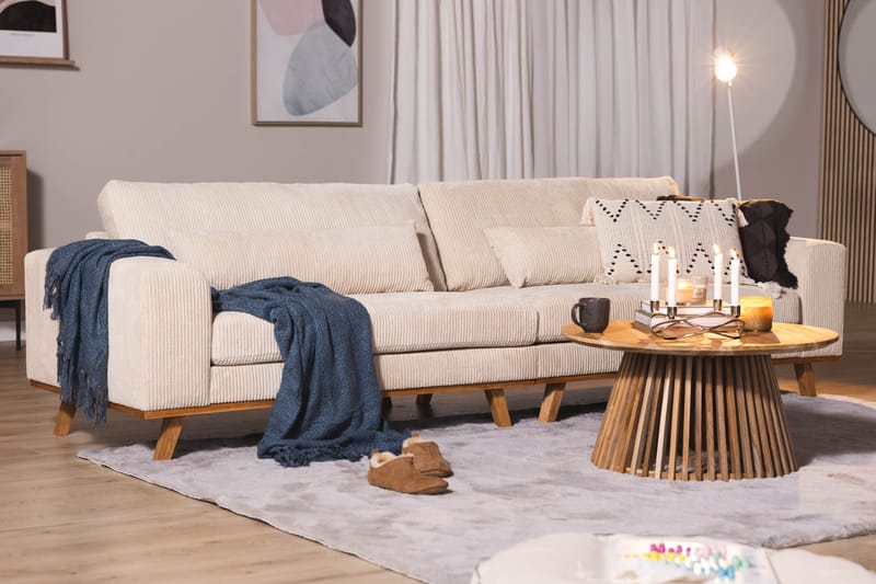 Copenhagen 4-sits Manchestersoffa - Beige - Möbler - Vardagsrum - Soffor - 4-sits soffor