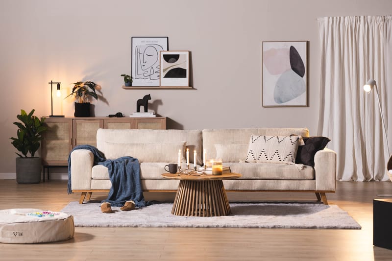 Copenhagen 4-sits Manchestersoffa - Beige - Möbler - Vardagsrum - Soffor - 4-sits soffor