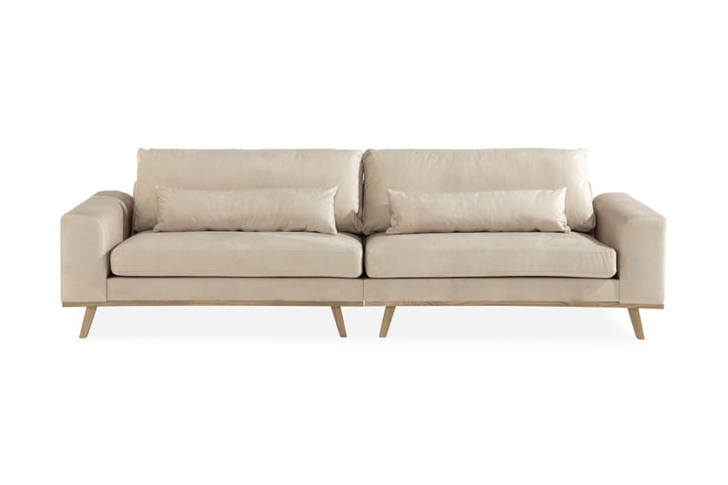 Copenhagen 4-sits Sammetssoffa - Beige - Möbler - Vardagsrum - Soffor - 4-sits soffor