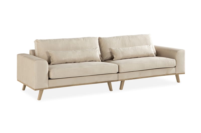 Copenhagen 4-sits Sammetssoffa - Beige - Möbler - Vardagsrum - Soffor - 4-sits soffor