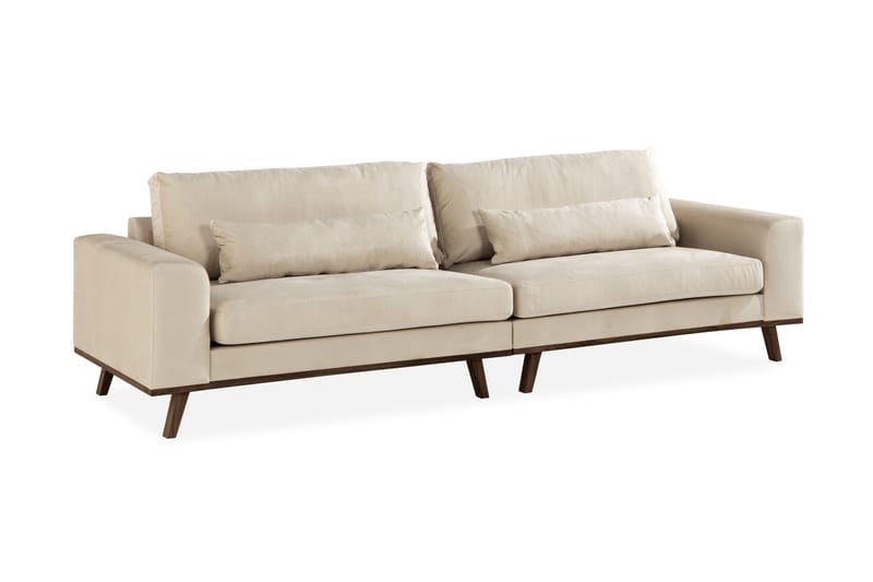 Copenhagen 4-sits Sammetssoffa - Beige - Möbler - Vardagsrum - Soffor - 4-sits soffor