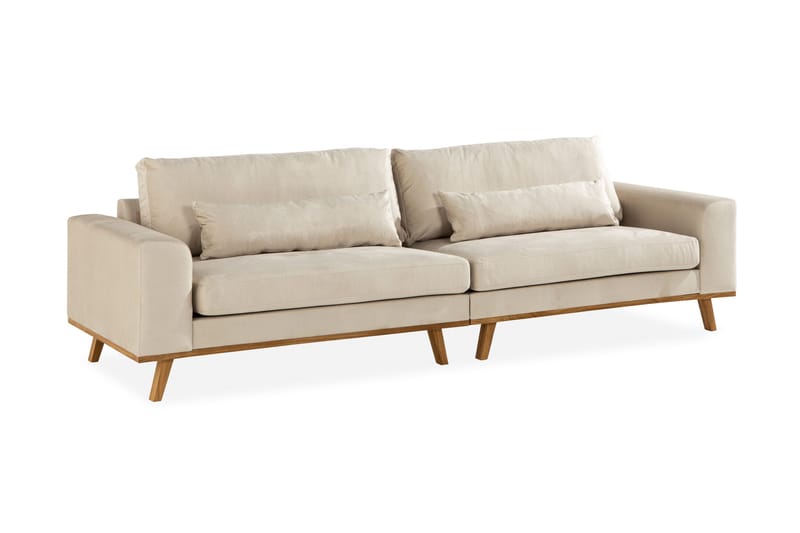 Copenhagen 4-sits Sammetssoffa - Beige - Möbler - Vardagsrum - Soffor - 4-sits soffor