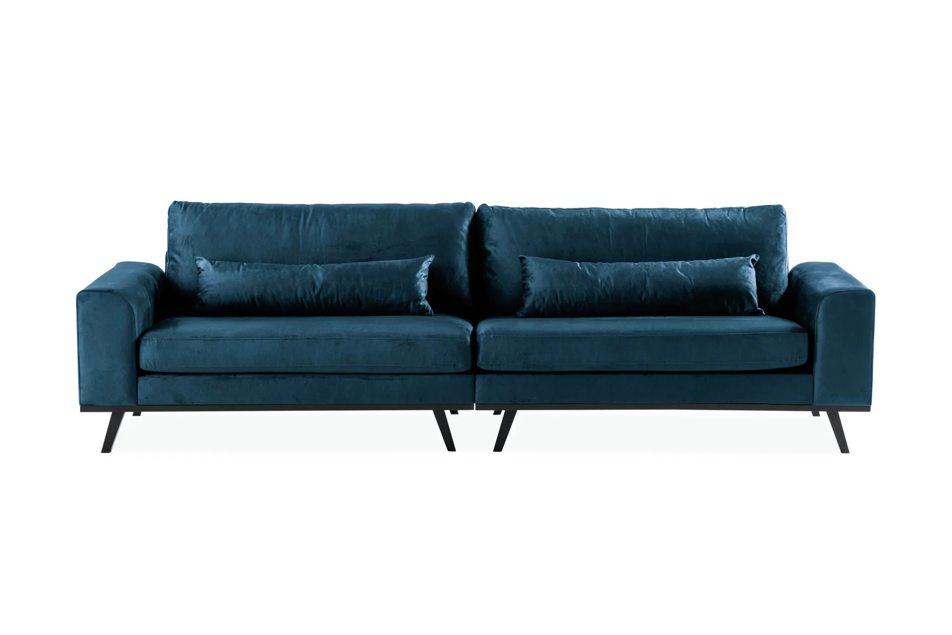 copenhagen 4-sits sammetssoffa - blå