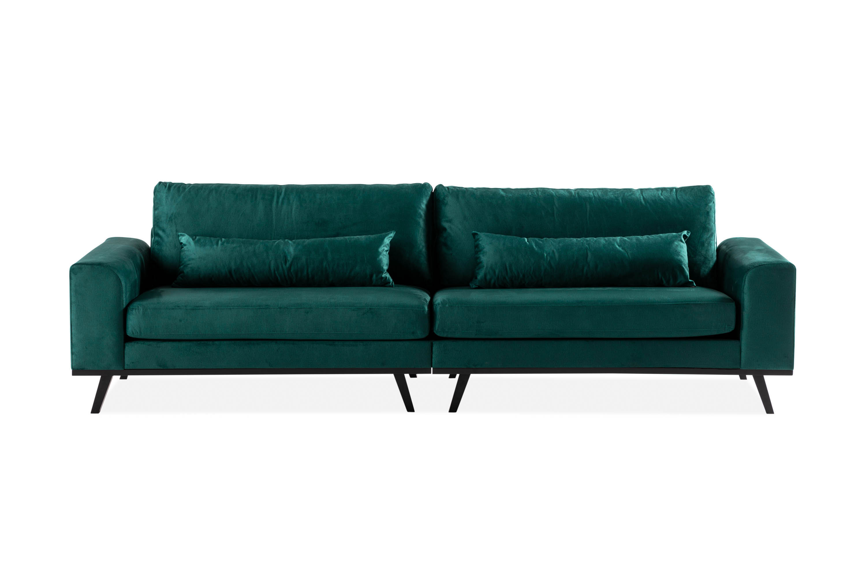 copenhagen 4-sits sammetssoffa - grön