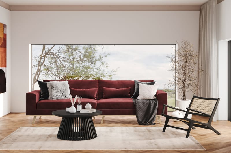Copenhagen 4-sits Sammetssoffa - Lila - Möbler - Vardagsrum - Soffor - 4-sits soffor